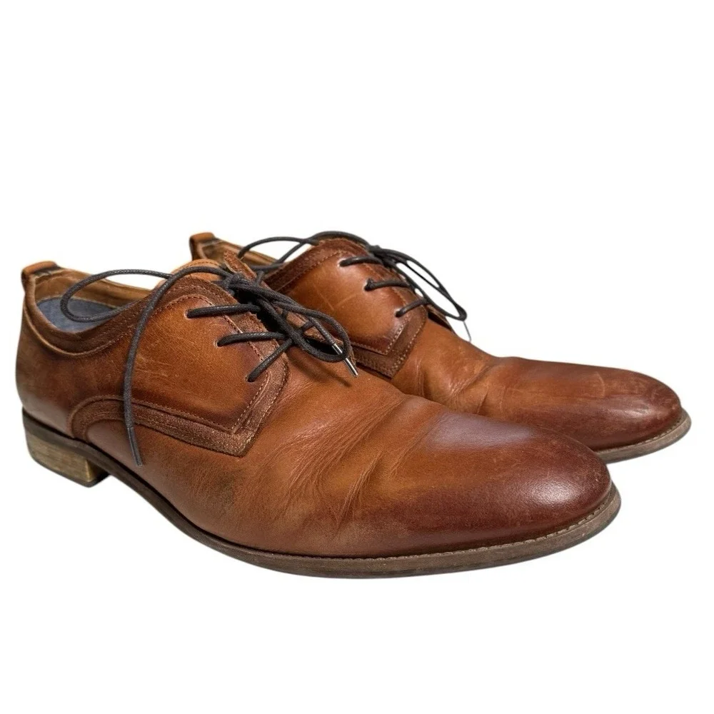 SONOMA Goods for Life Men's Brown Leather Dress Shoes - Size‎ 13